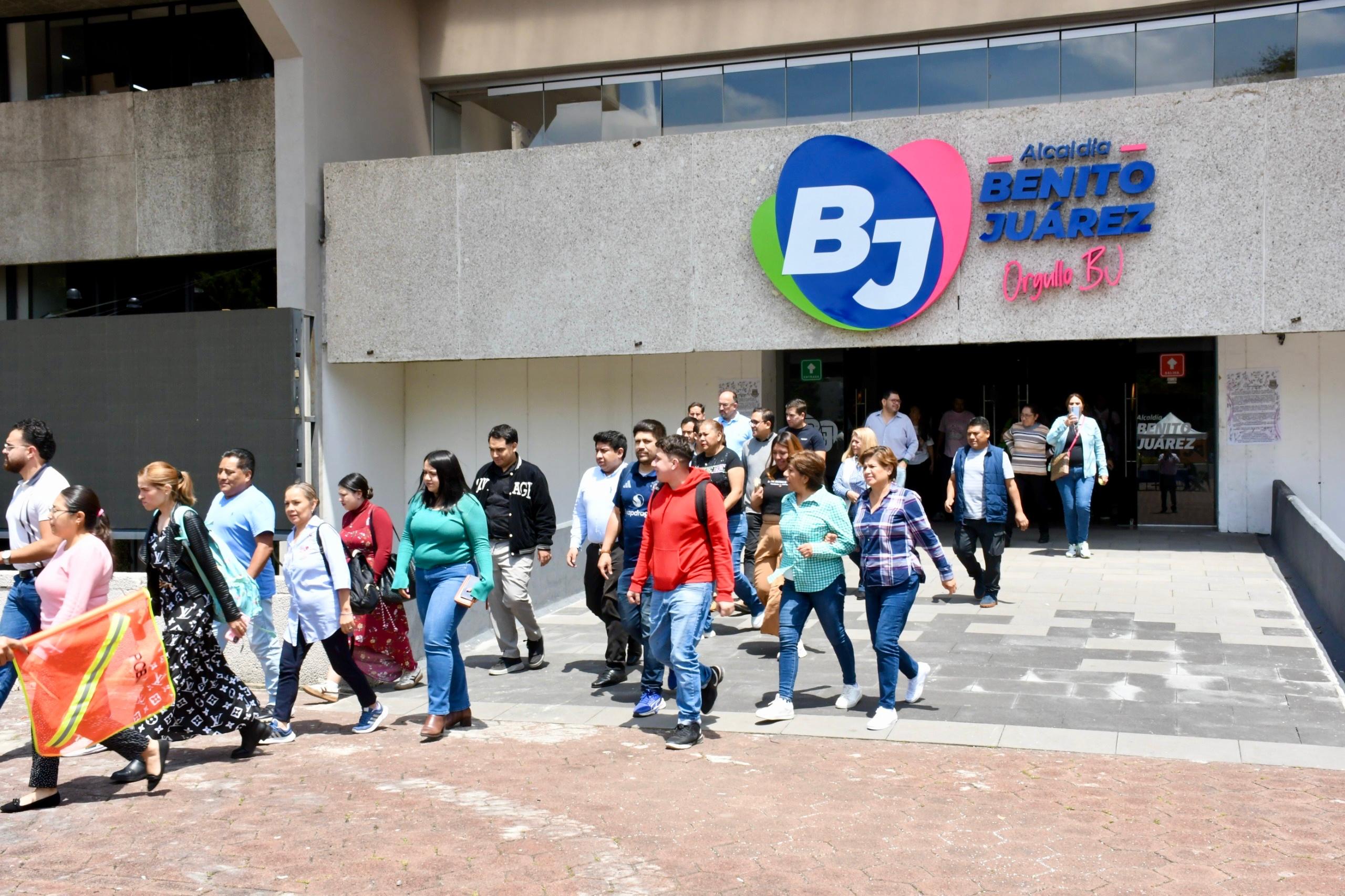 Simulacro con saldo blanco en la Benito Juárez