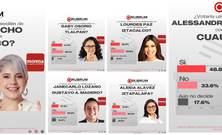 Rechazan reelección de cinco alcaldes de Morena; Ale Rojo sí