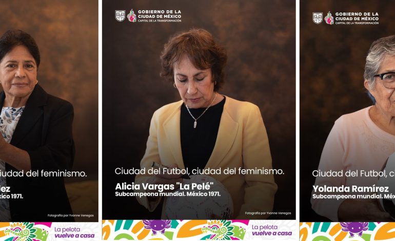 Clara Brugada reconoce a las mujeres futbolistas de México 1971