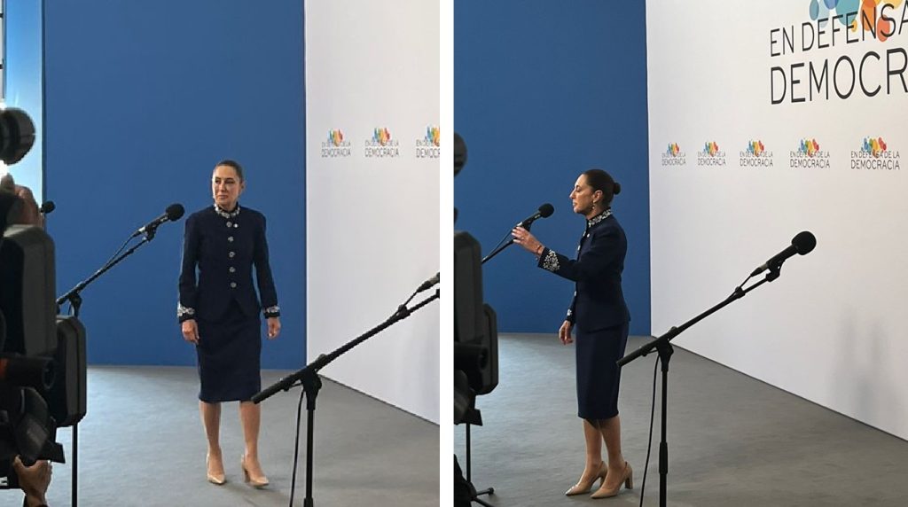 Al ser cuestionada sobre si hay tensiones diplomáticas entre España y México, Sheinbaum afirmó que nunca ha habido crisis diplomática: “nunca la ha habido. Lo que es importante es que se reconozca la fuerza de los pueblos originarios para nuestra patria”. FOTO: Especial