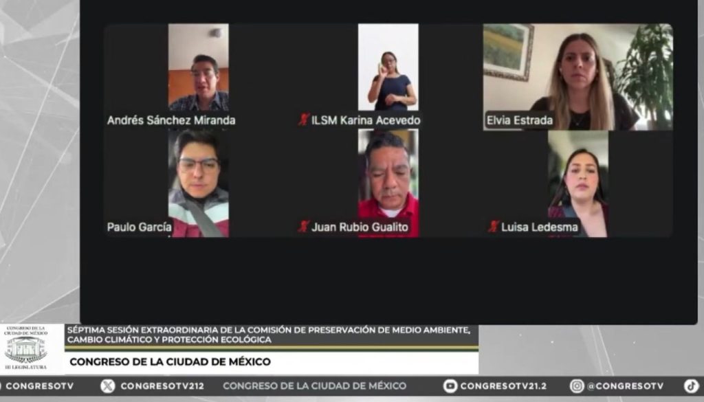 En la comisión del Congreso de la Ciudad de México se aprobaron seis dictámenes en materia de gestión de residuos eléctricos y electrónicos; etiquetado para la correcta disposición final de envases de plástico; fomentar los huertos urbanos; protección del arbolado urbano y bosques de agua, así como para expedir la Ley General de Control del Ruido Urbano.